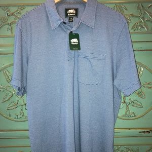 Roots Mens Striped Jersey Polo NWT